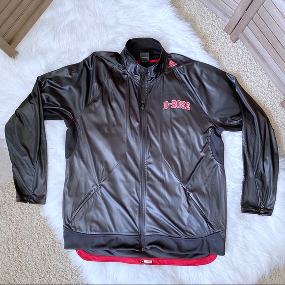 adidas Black and Red Men's Jacket - Picture 1 of 10